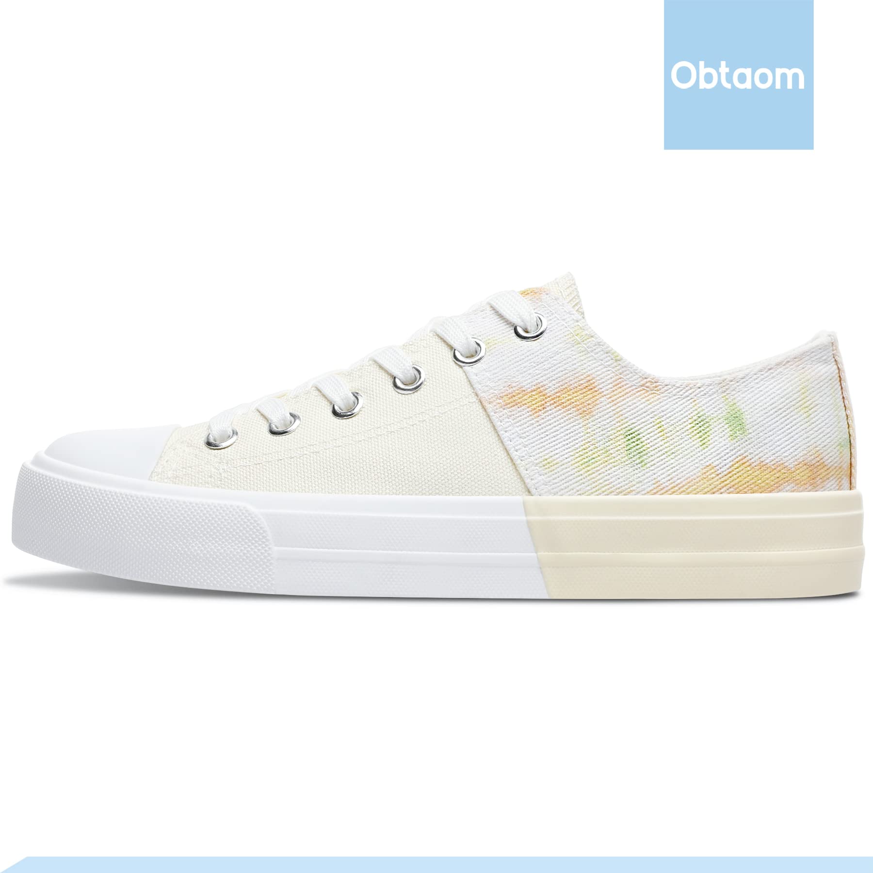 Obtaom Unisex Canvas Shoes Low Top Fashion Sneakers Slip on Walking Shoe