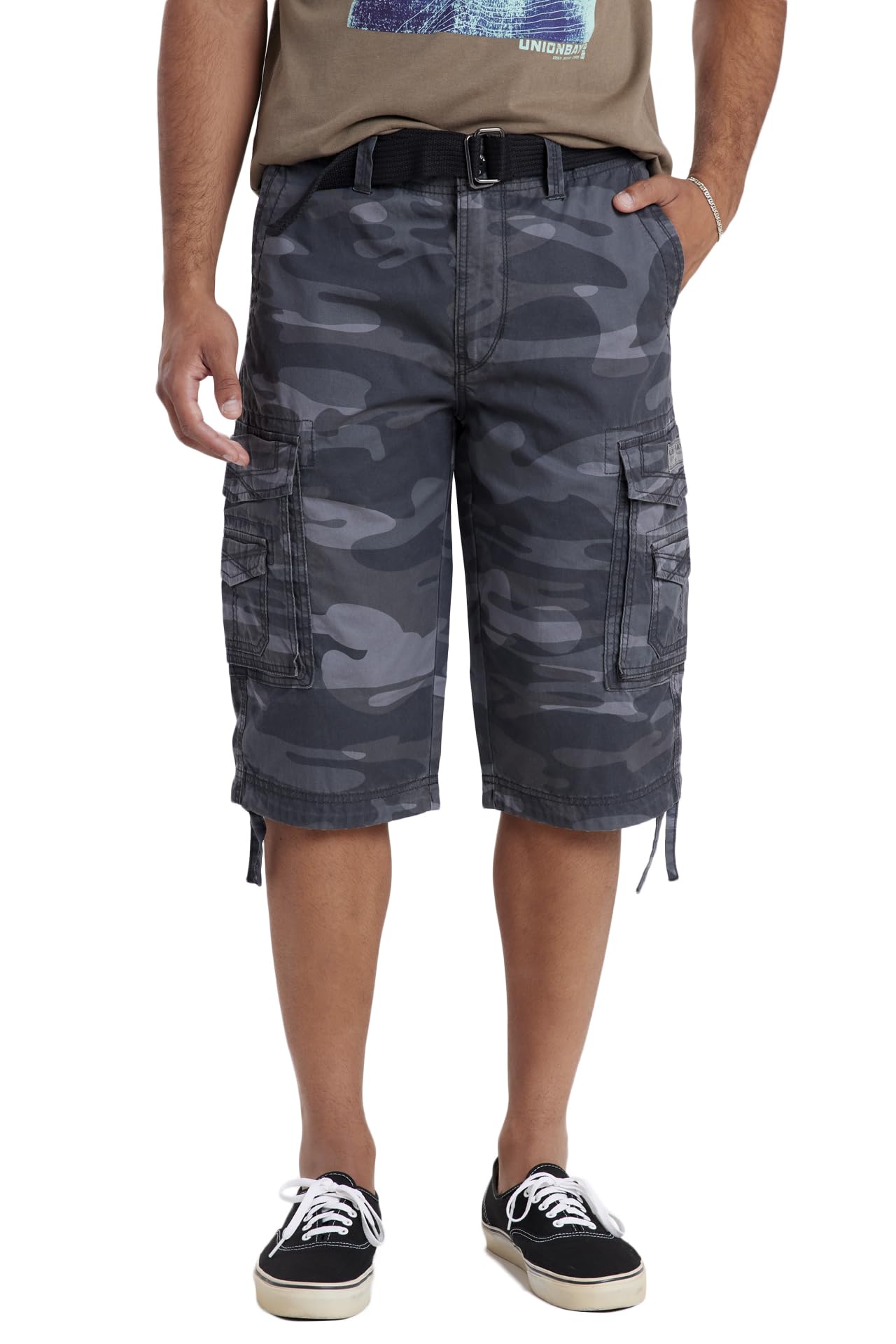 Unionbay Men's Cordova Belted Messenger Cargo Short - Reg and Big and Tall Sizes