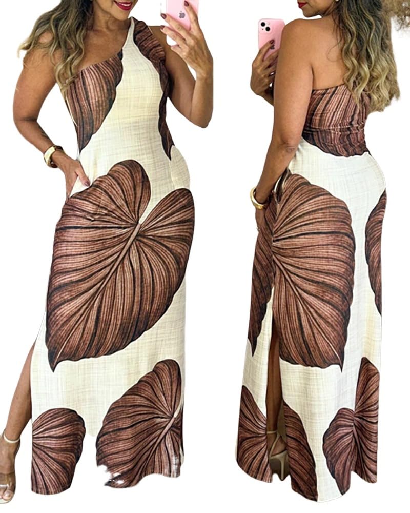 CHICME Maxi Dresses for Women Strap Square Boho Dress | Thick Strap Sundresses for Women, Split Summer Dress with Pockets, Travel, Vacation, Beach Dress Cruise 2026