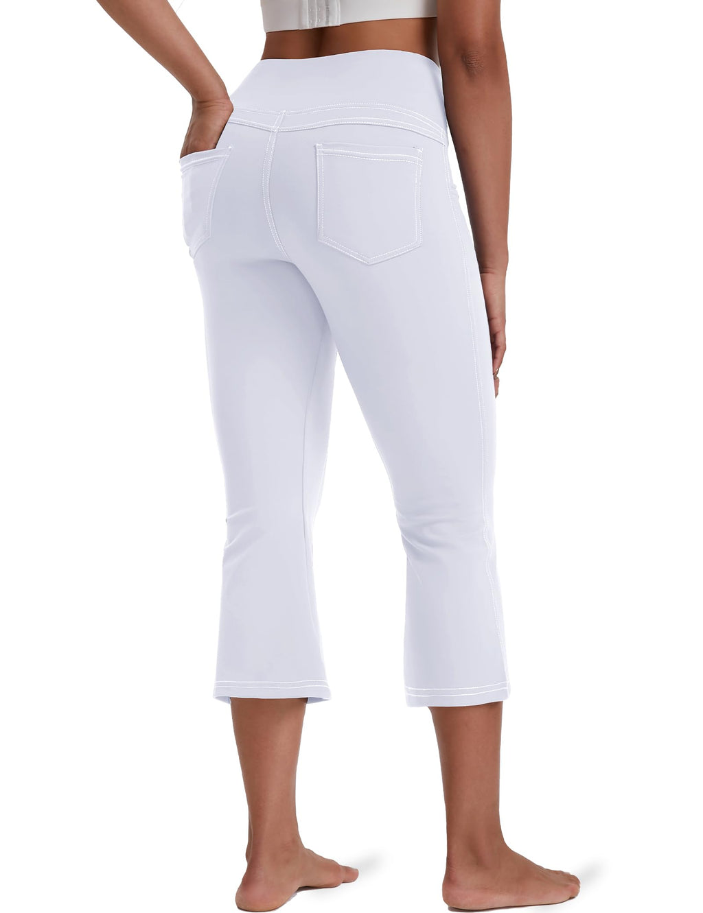 VOOVEEYA Women's Bootcut Leggings - Bootleg Yoga Pants Flare with 4 Pockets | Tummy Control High Waisted, Comfortable Fit, Buttery-Soft Fabric, 4-Way Stretchy Dress Pants for Yoga, Work & Casual Wear