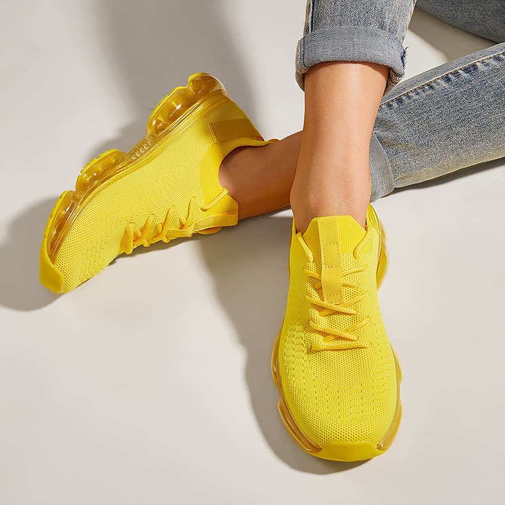 LUCKY STEP Women Air Cushion Fashion Sneakers | Breathable Casual Comfortable Lightweight Walking Shoes
