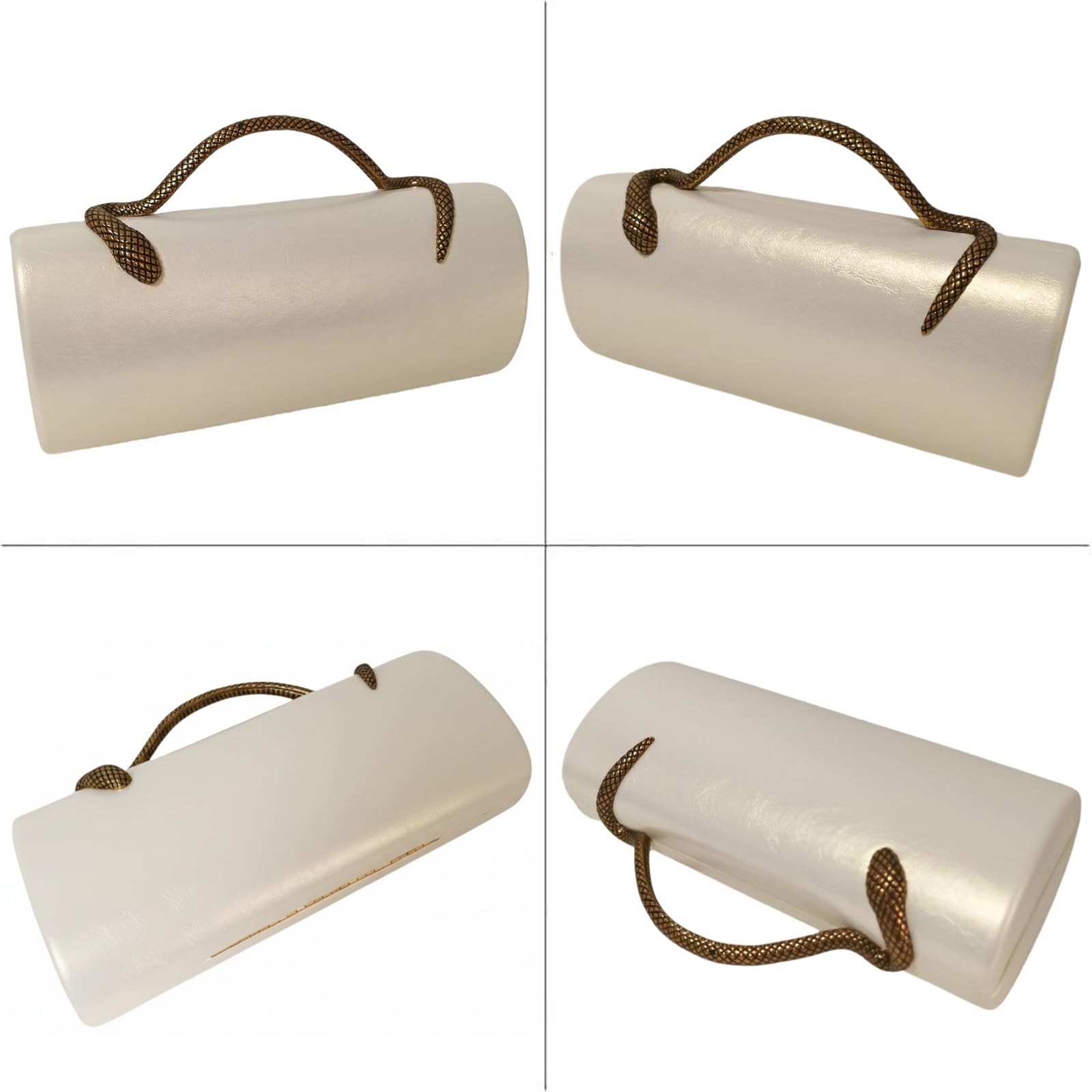 PU Leather Handbag Detachable Chain Crossbody Shoulder Evening Bag Clutch Purse for Women Formal Wedding Party Prom