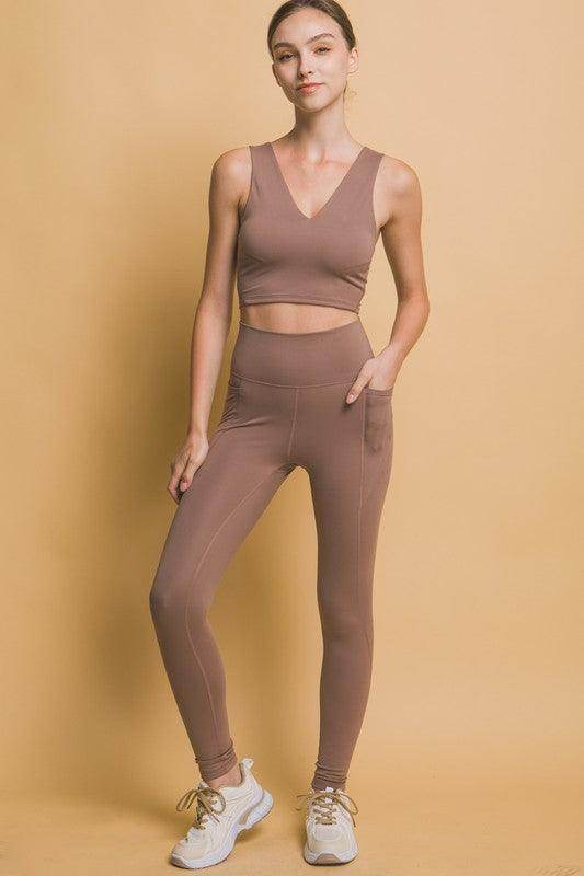 Love Tree High Waist Leggings with Side Pockets for Women