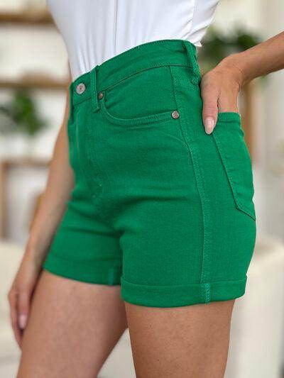 Judy Blue Full Size Tummy Control Denim Shorts for Women