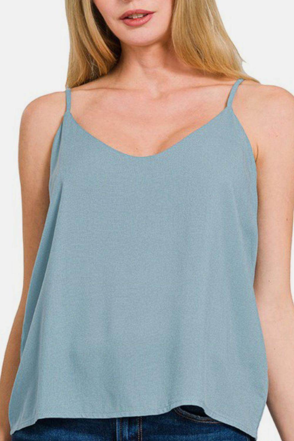 Zenana Two Layered Spaghetti Strap Cami for Women