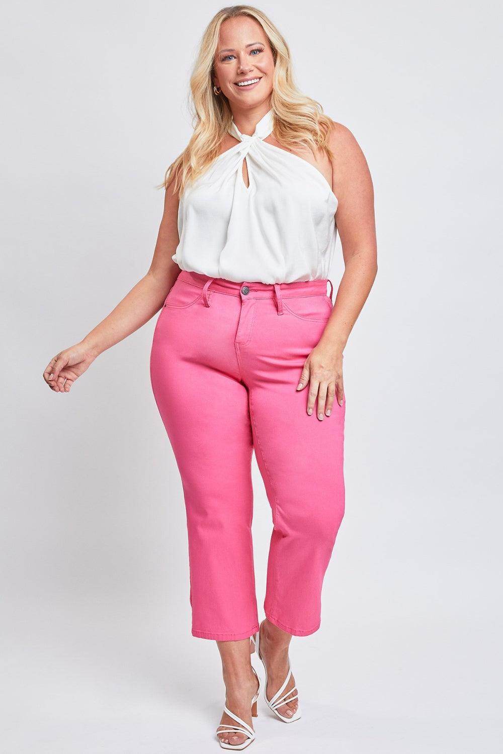 YMI Jeanswear Full Size Mid-Rise Hyperstretch Cropped Pants