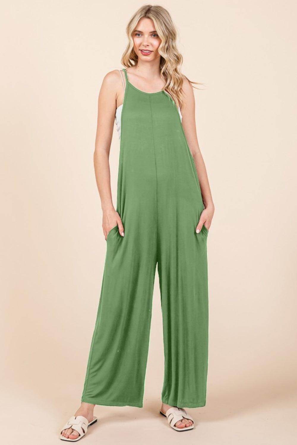Culture Code Full Size Sleeveless Wide Leg Jumpsuit