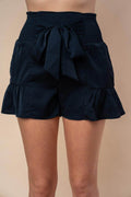 White Birch Full Size High Waisted Smocked Shorts for Women
