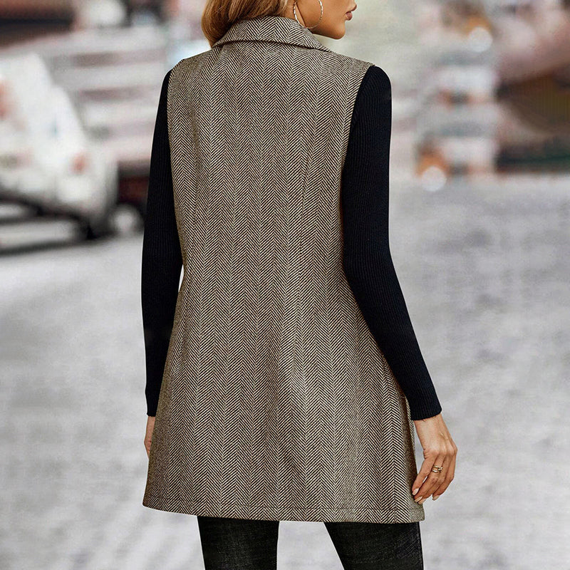 🖤 Women’s Sleeveless Blazer Vest – Trendy Business Casual