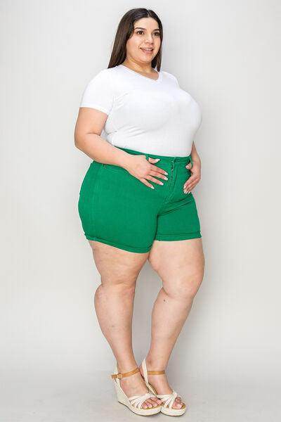 Judy Blue Full Size Tummy Control Denim Shorts for Women