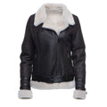 Jaynes Sheepskin Brown Biker Shearling Jacket