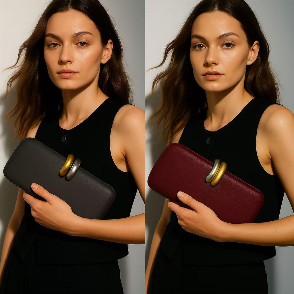 PU Leather Handbag Detachable Chain Crossbody Shoulder Evening Bag Clutch Purse for Women Formal Wedding Party Prom