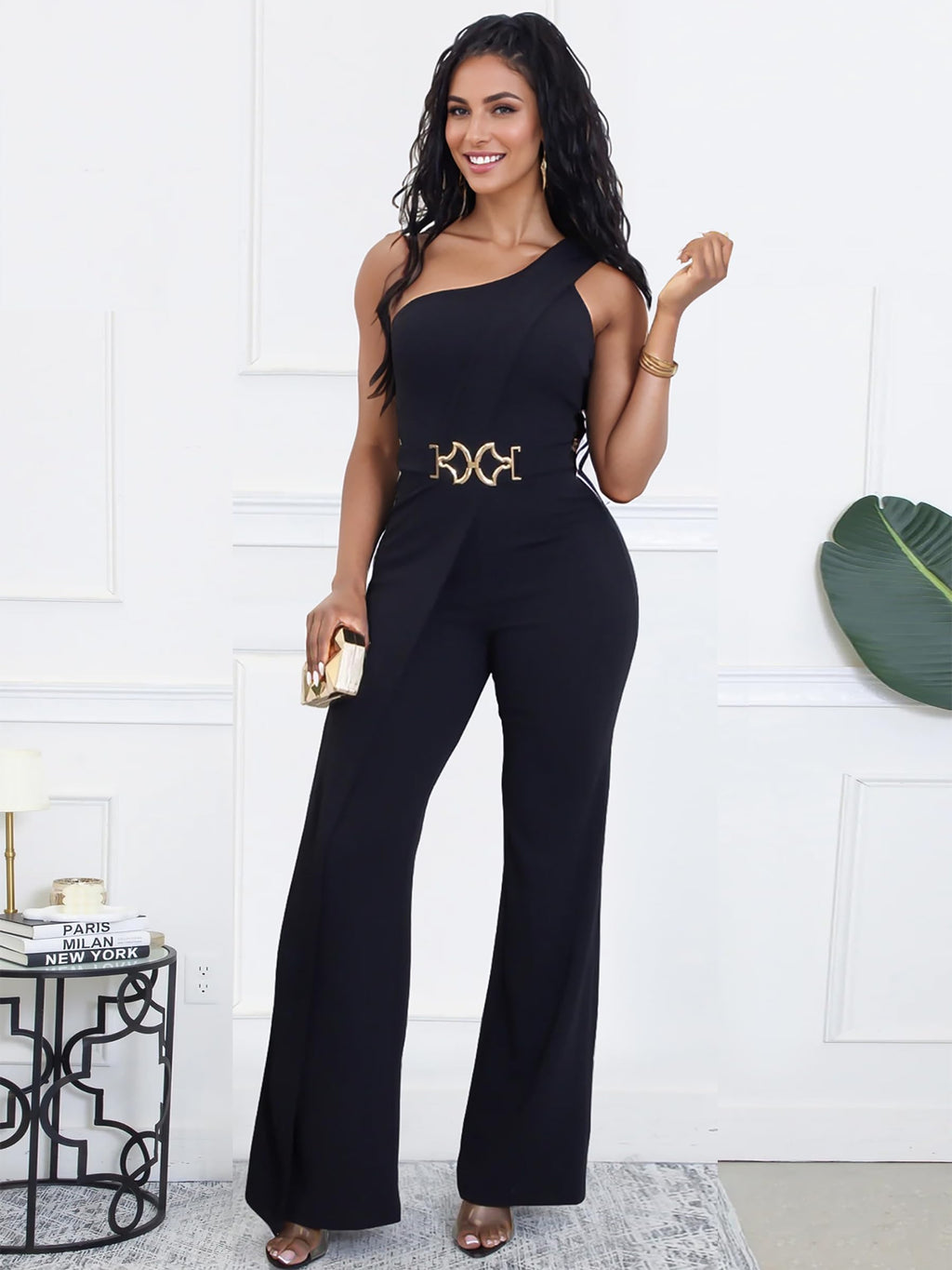 Figdaw Women's Sparkle Rhinestone Jumpsuits for Women Sexy Party Night Out