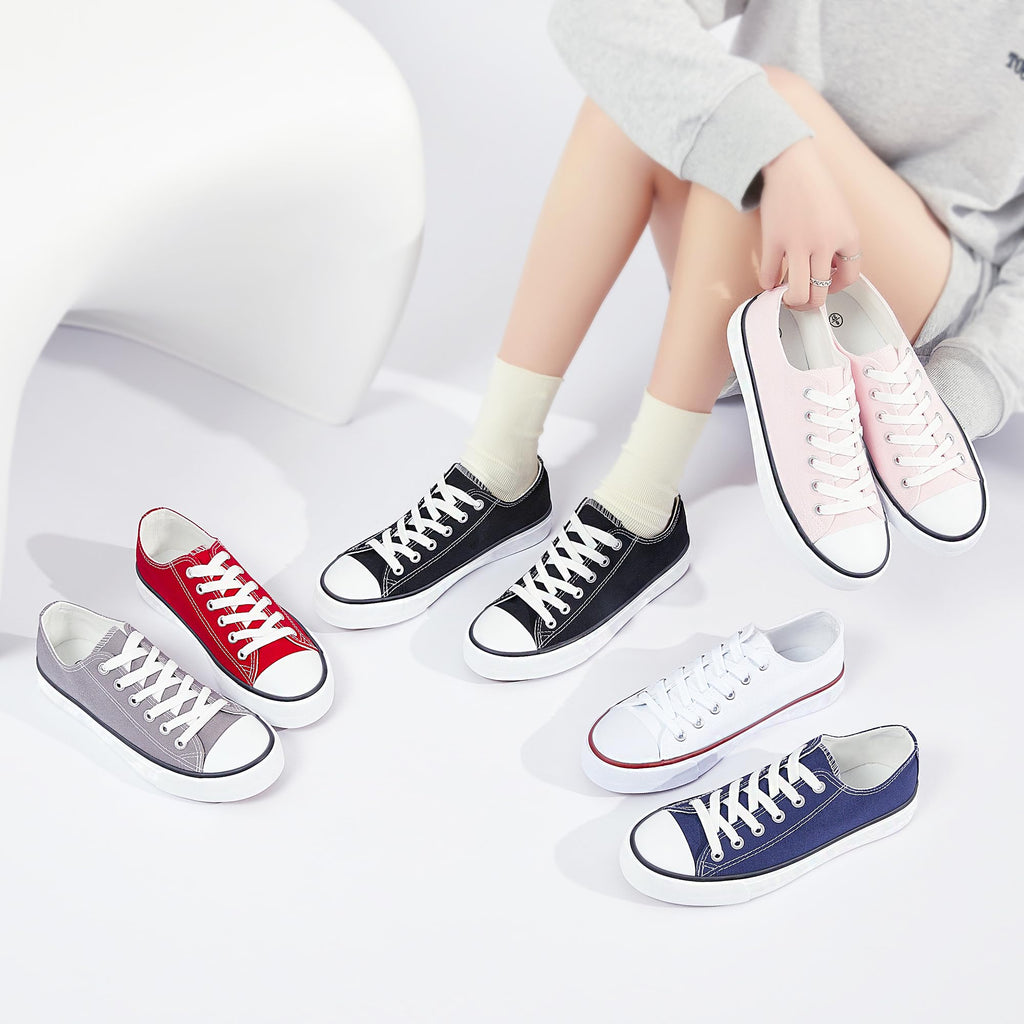 Obtaom Unisex Canvas Shoes Low Top Fashion Sneakers Slip on Walking Shoe