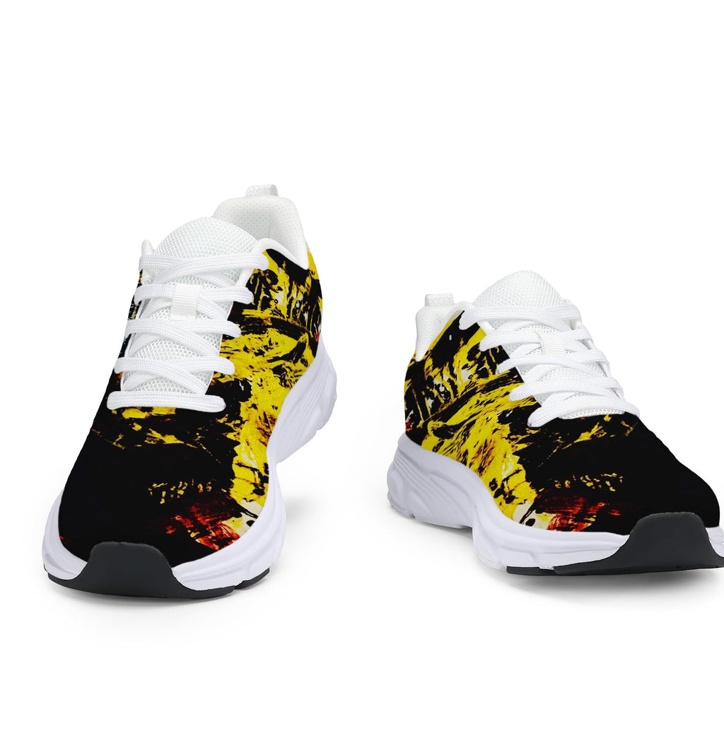 Women's Fashion Sneakers - Comfortable Breathable Mesh Platform Casual Walking Shoes for Everyday Wear, White Sole, All-Day Support