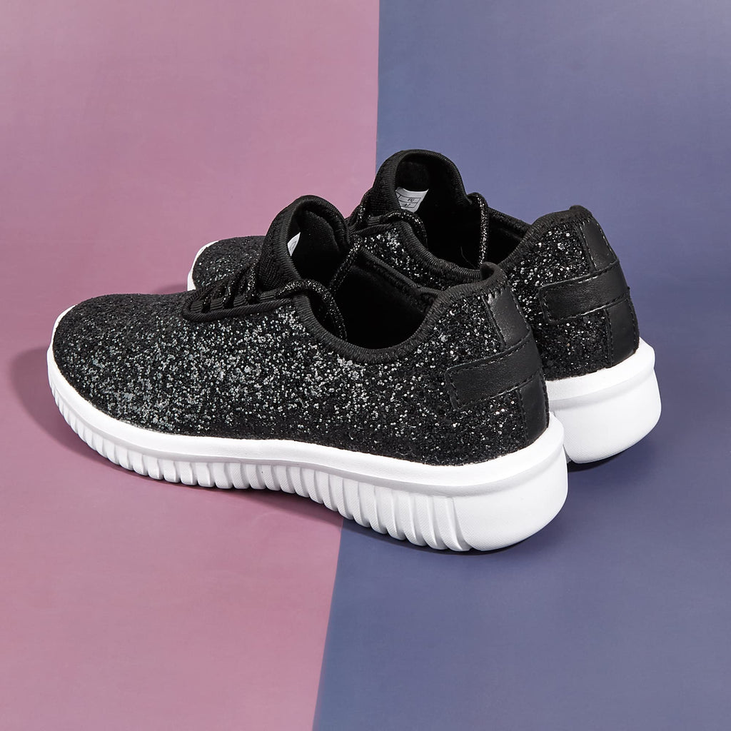 K KIP WOK Fashion Glitter Sneakers for Womens Silp On Running Shoes Lightweigt Tennis Walking Sneakers