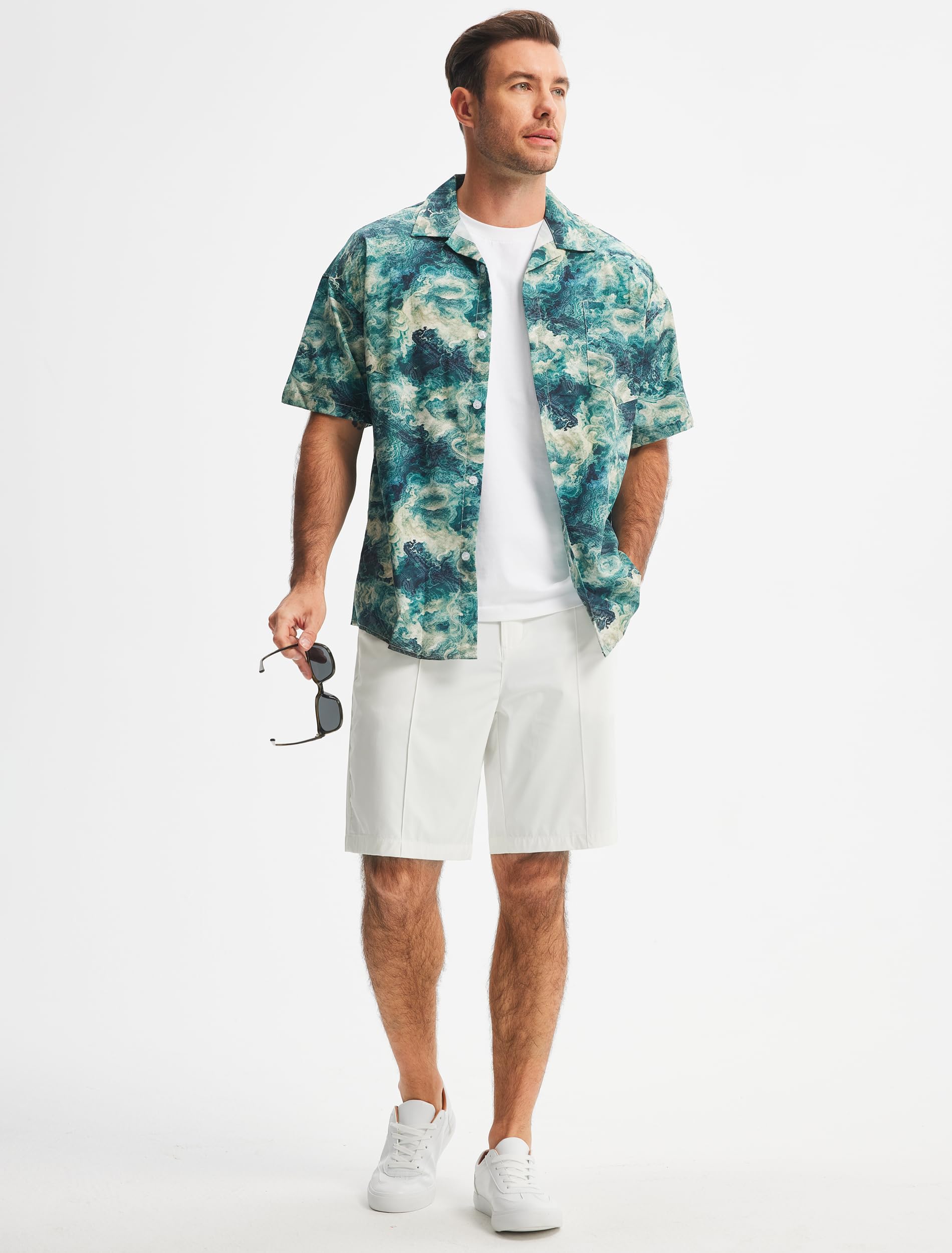 Men's Classic Fit 9" Golf Shorts Casual Summer Outfits | All Day Comfy, Stretch, Elastic Waist, Lightweight, Quick Dry Dress Travel Clothing