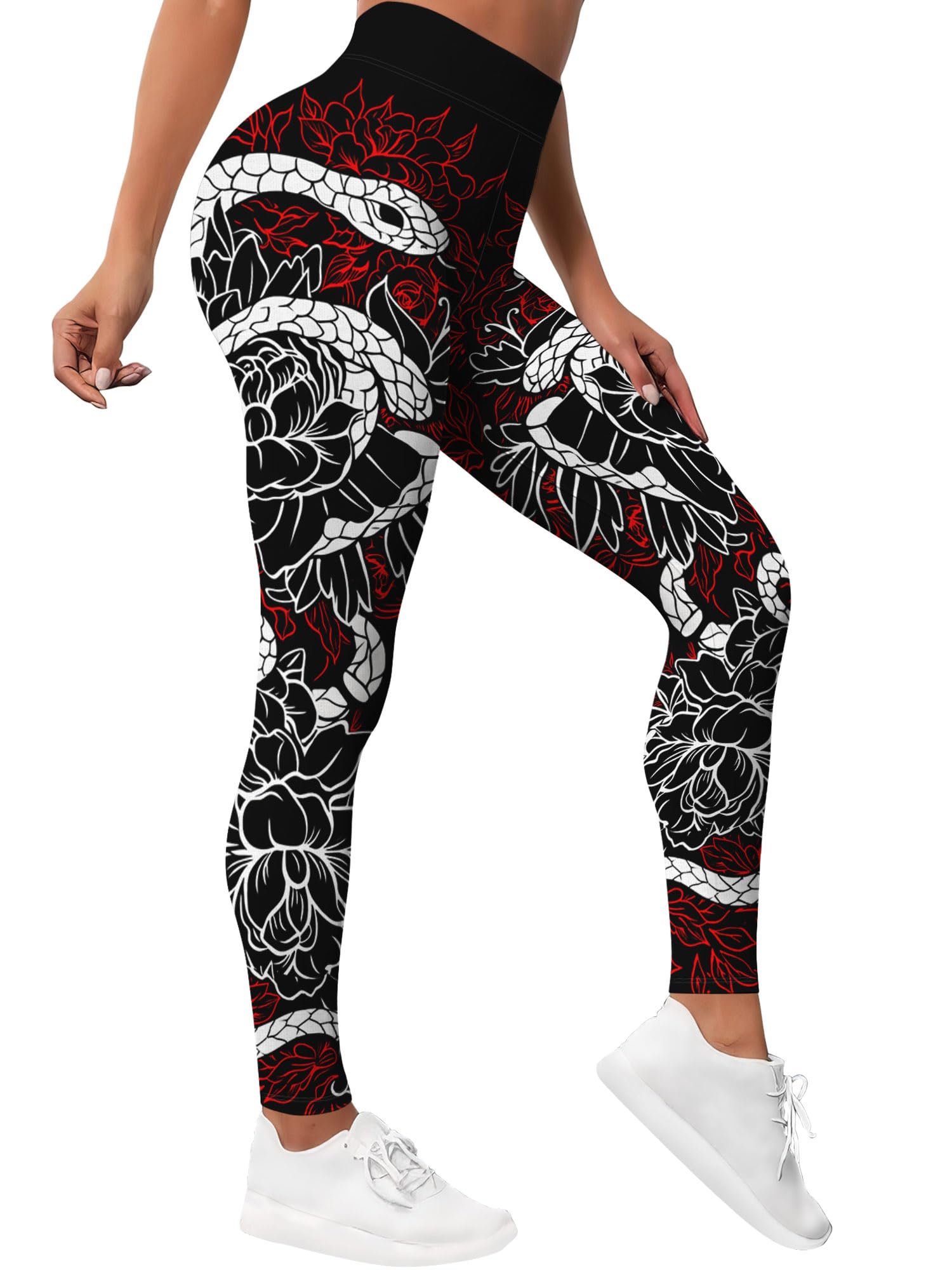 PAGYMO Printed Leggings for Women Crazy High Waisted Running Yoga Pants | Graphic print, cute crazy colorful pattern, high waisted leggings, athletic workout gym running yoga pants