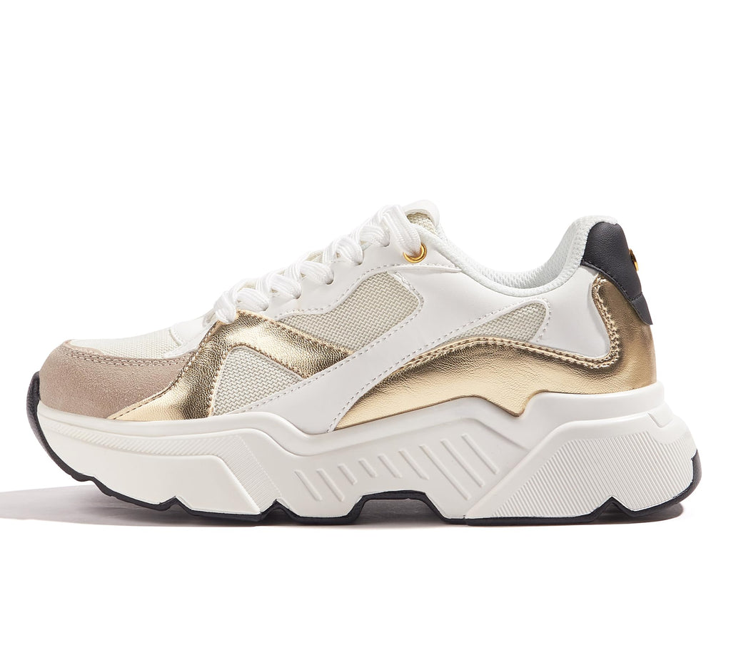 BELOS Women Platform Chunky Sneakers Fashion Dad Sneakers | Casual Lace Up Comfortable Lightweigt Walking Shoes