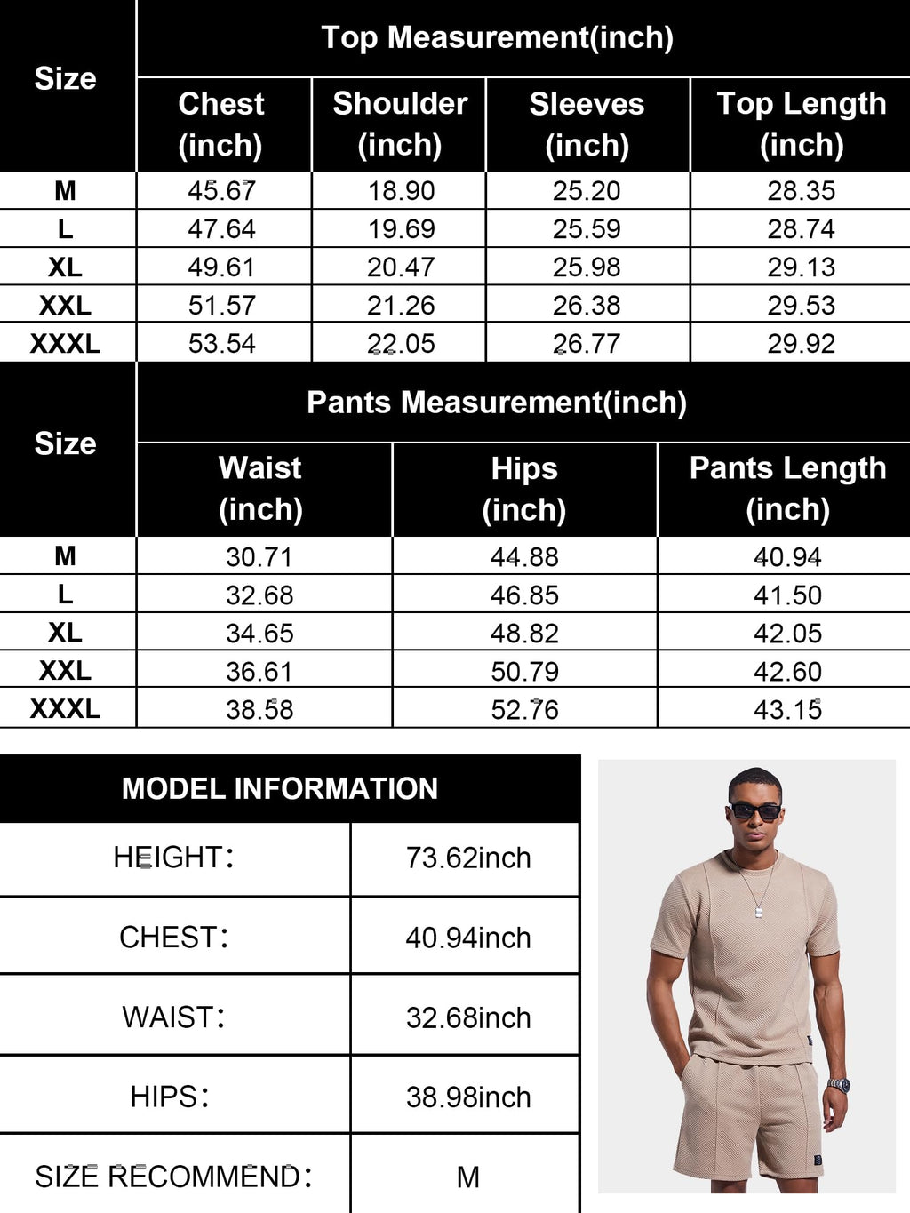 UOUA Men's Shorts Set 2 Piece Summer Outfits Casual Vacation Tracksuits