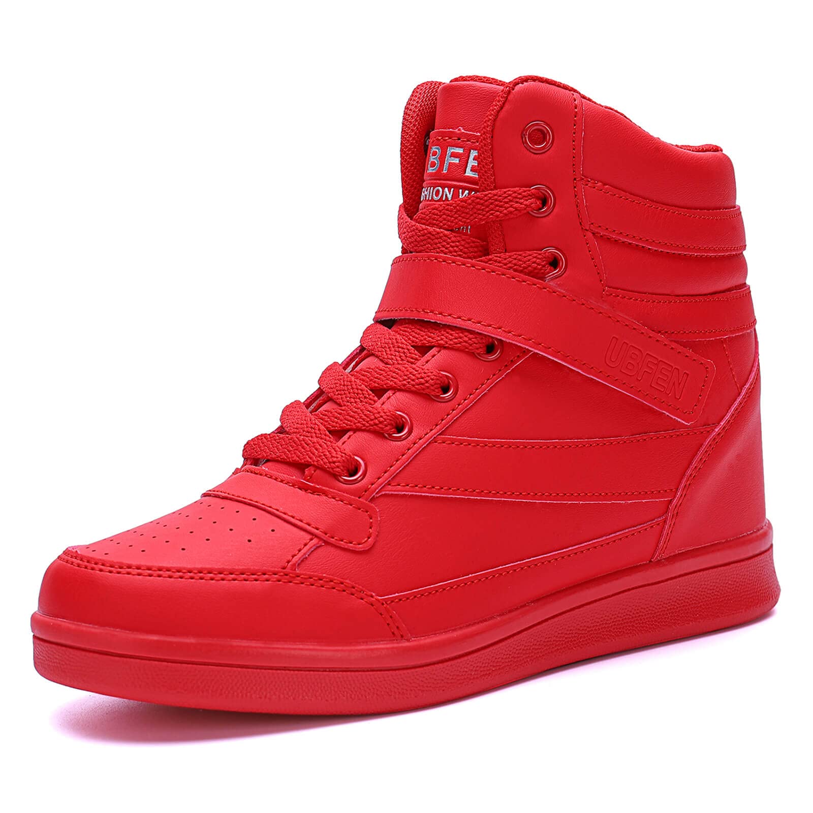 UBFEN Womens High Top Sneakers with Hidden Wedge Heel Ankle Support Boots | 2 Inch Height Increase, Retro Style, Comfortable, Platform, Suitable For Commuting, Shopping, Travel, Casual, Daily Wear
