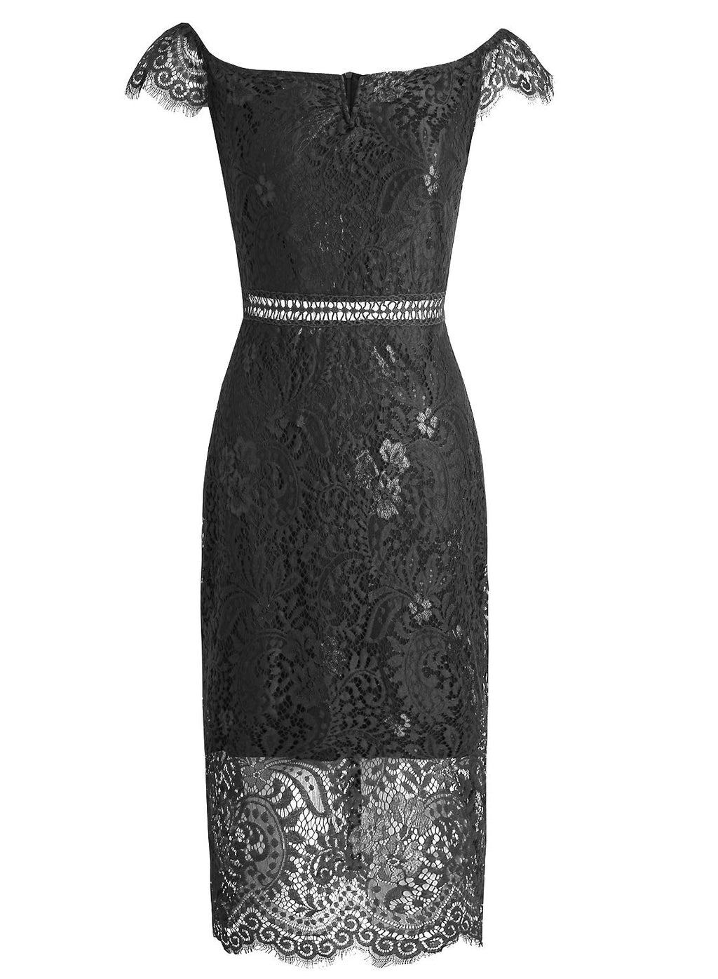 Women's Elegant Short Sleeve Floral Lace Bodycon Cocktail Lace Dress