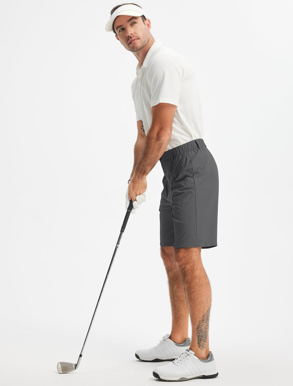 Men's Classic Fit 9" Golf Shorts Casual Summer Outfits | All Day Comfy, Stretch, Elastic Waist, Lightweight, Quick Dry Dress Travel Clothing