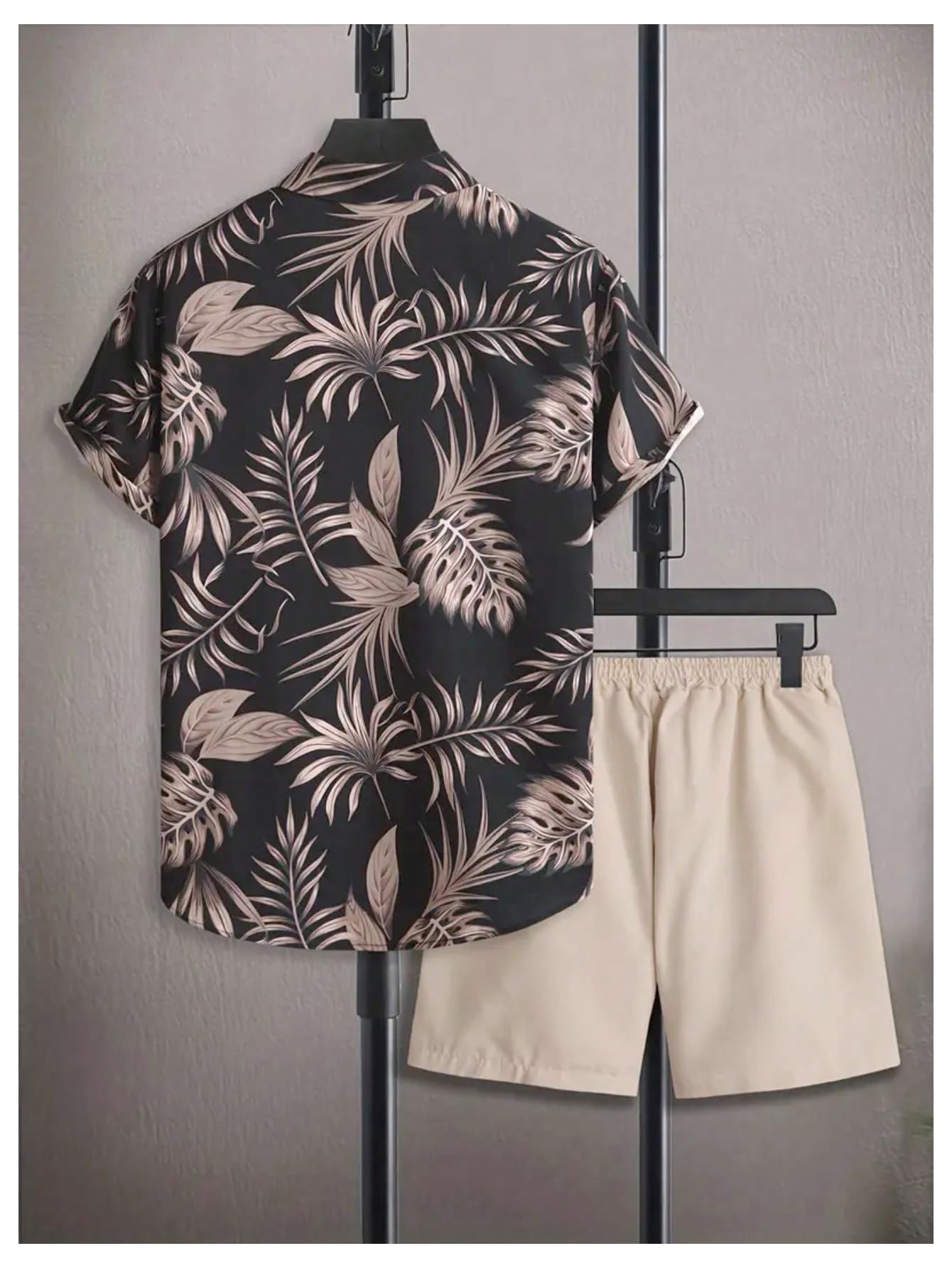 GORGLITTER Men's Cruise Rave Vacation Matching Outfits 2 Piece Short Sets | Mens Summer Beach Outfits, 2 Piece Shorts Set, Couples Travel Outfits, Hawaiian Shirts