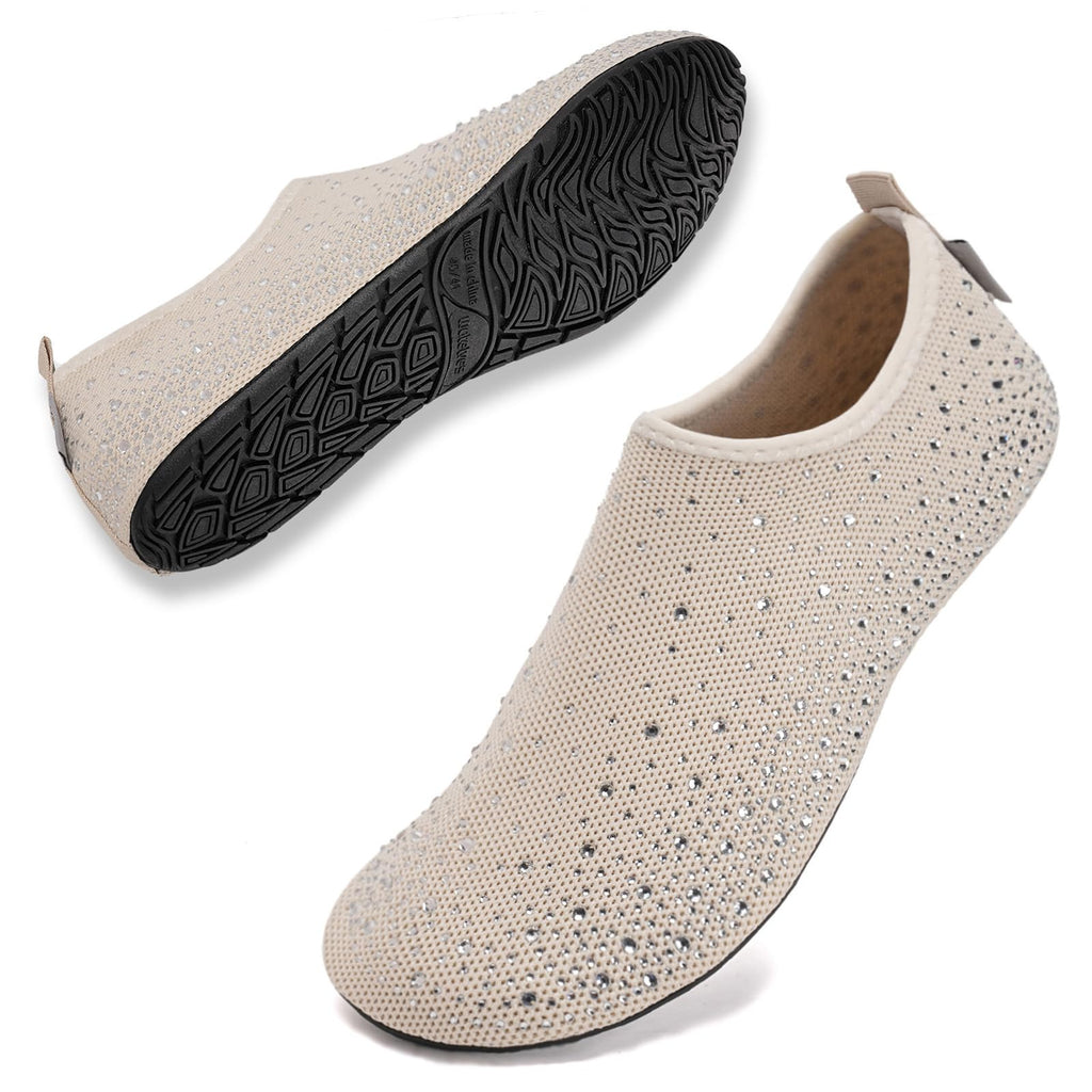 WateLves Womens Barefoot Water Shoes Travel House Slippers for Indoor and Outdoor Aqua Socks for Beach Swim Surf Yoga Dancing Camping Must Haves