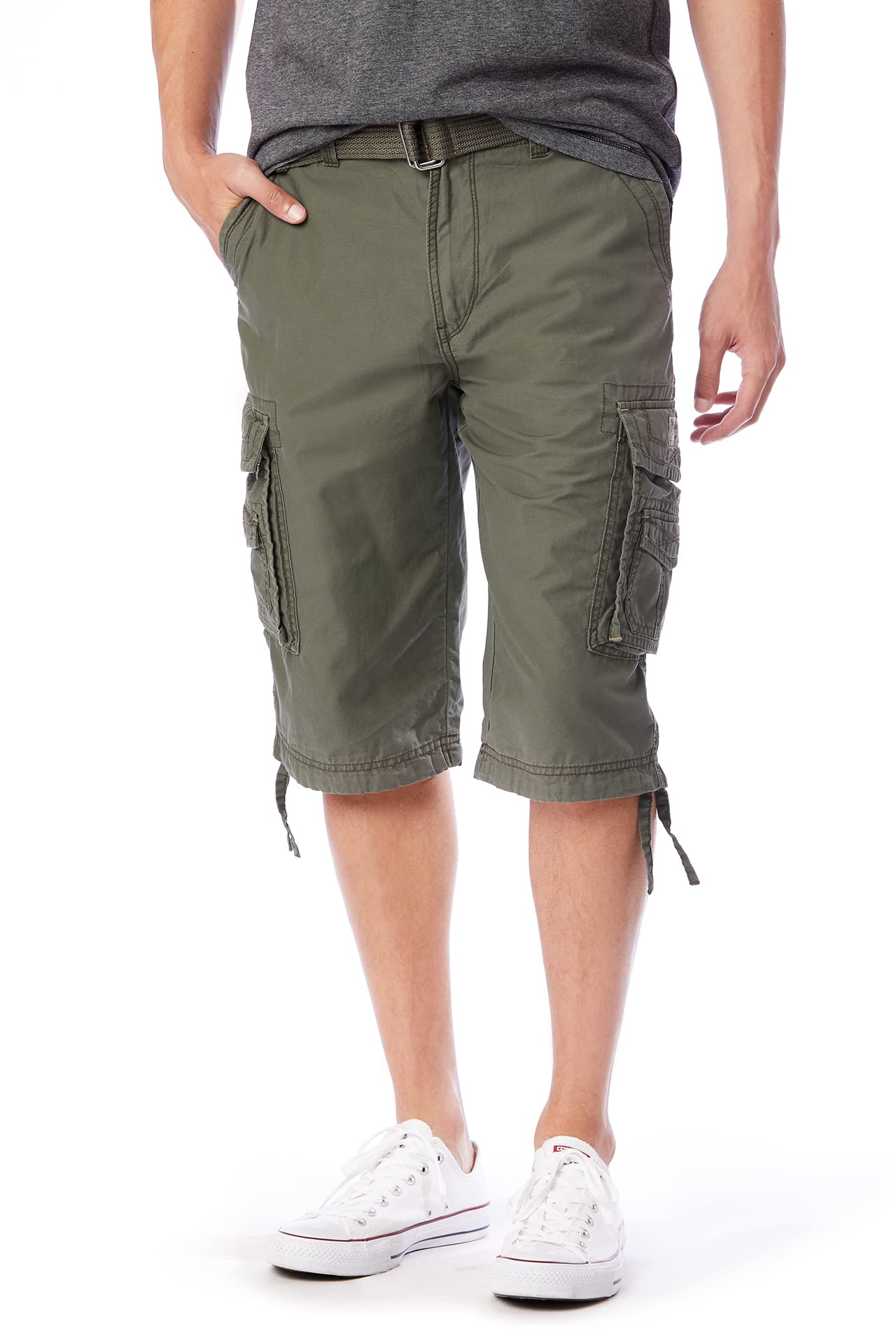 Unionbay Men's Cordova Belted Messenger Cargo Short - Reg and Big and Tall Sizes