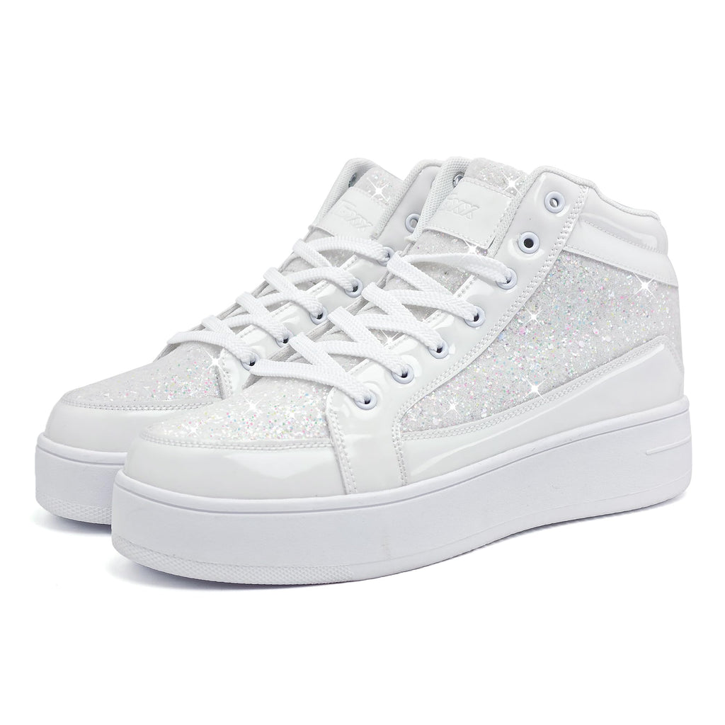 IGxx Women Platform Glitter Sparkly Dressy Sequin Disco Sneakers