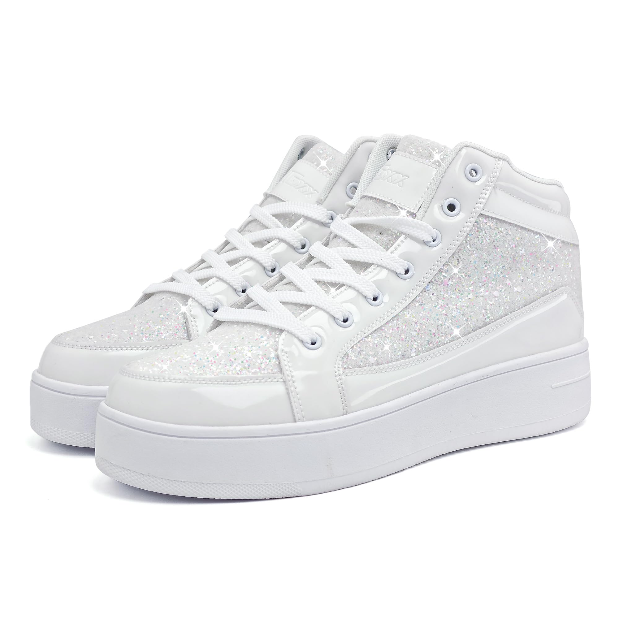 IGxx Women Platform Glitter Sparkly Dressy Sequin Disco Sneakers
