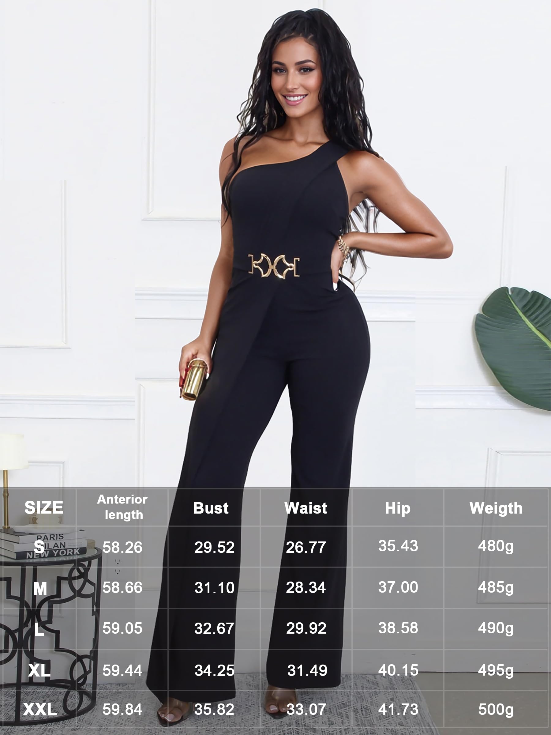 Figdaw Women's Sparkle Rhinestone Jumpsuits for Women Sexy Party Night Out