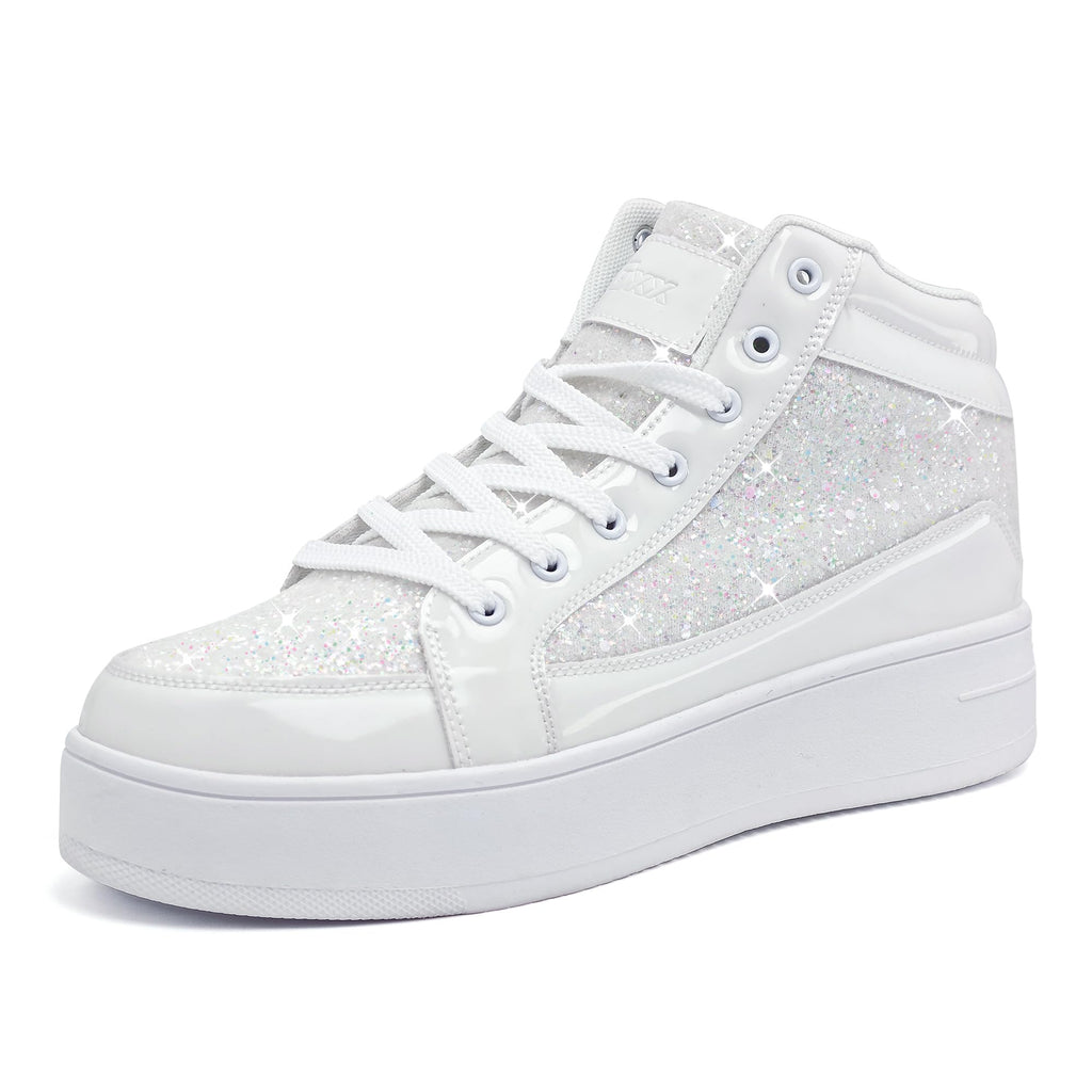 IGxx Women Platform Glitter Sparkly Dressy Sequin Disco Sneakers