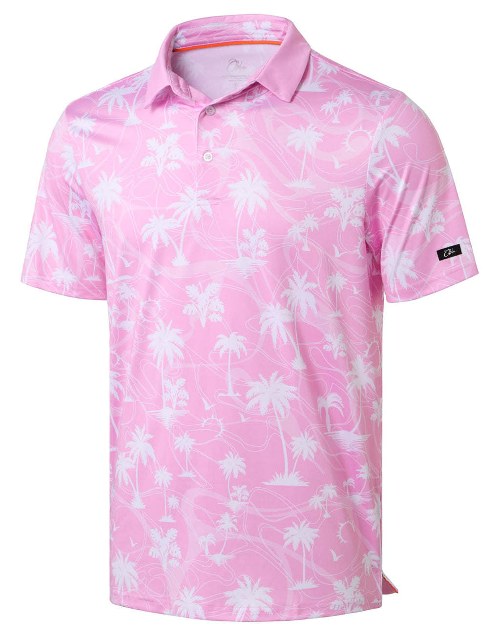 Obla Men's Golf Polo Shirts Print Short Sleeve Dry Fit Collared Shirt | Moisture Wicking, Performance, Lightweight, Casual, Polo Shirts for Men