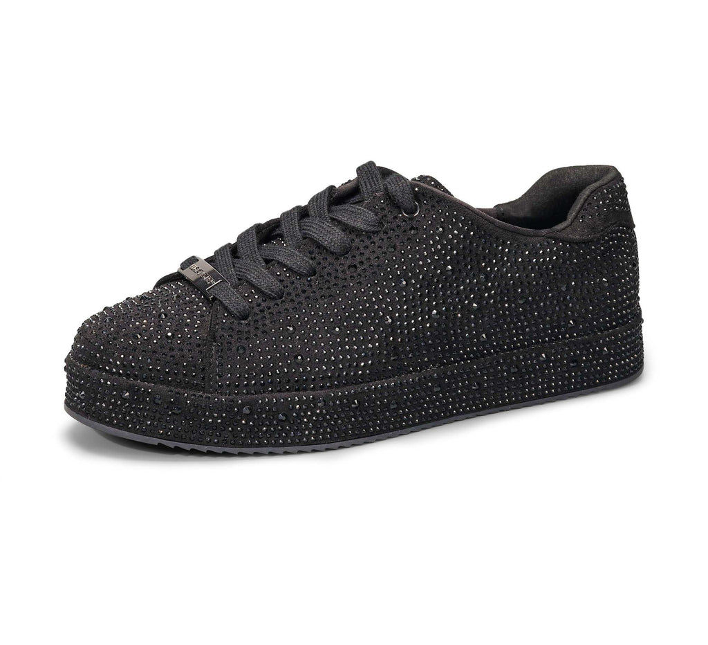LUCKY STEP Women's Platform Rhinestone Sneakers | Sparkly Fashion Glitter Material|Sparkle Bling Bedazzled|Wedding Bridal Shiny Shoes