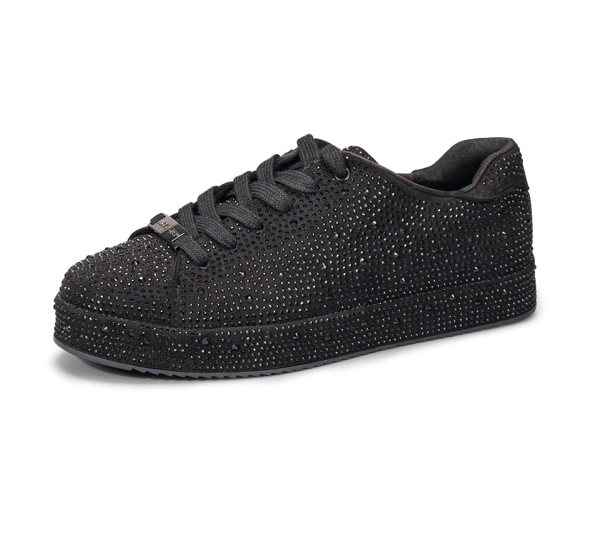 LUCKY STEP Women's Platform Rhinestone Sneakers | Sparkly Fashion Glitter Material|Sparkle Bling Bedazzled|Wedding Bridal Shiny Shoes