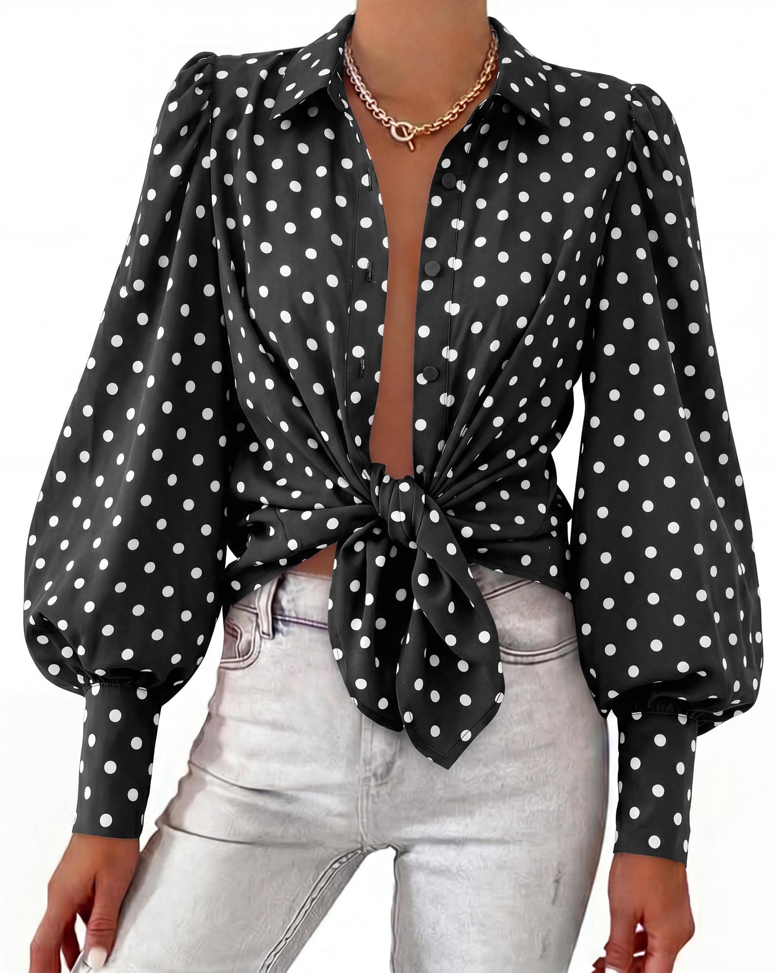 BTFBM Blouses for Women Dressy Casual Long Sleeve Shirts | Lapel V Neck Button Down Shirt, Boho Tops, Disco Outfits, Business Casual Blouse, Fashion Clothing, Summer Fall Clothes 2026