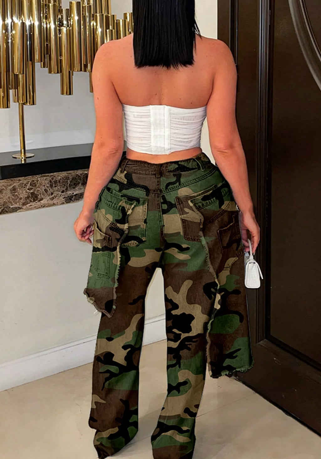 LKOUS Women's Ripped Baggy Jeans High Waist Wide Leg Patchwork Streetwear | Distressed, cutout, Y2K, hip hop, stretchy, soft, pocket, casual, concert, vintage. Machine wash