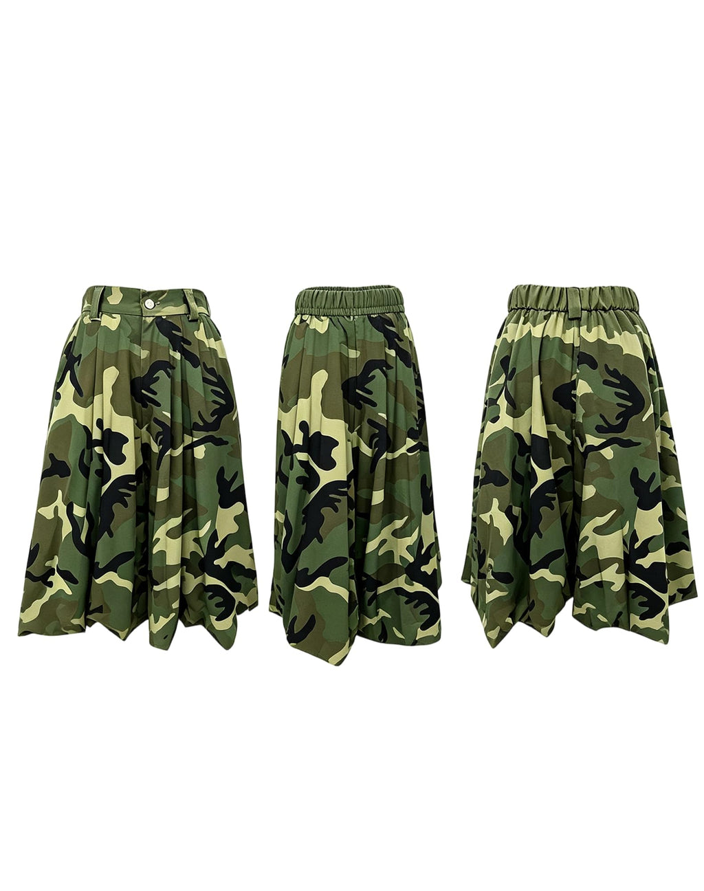 Women's Wide Leg Capri Pants Baggy Pleated Cropped Bubble Pants | High Waisted,with Pockets,Casual,Soft and Lightweight,Skirt Pants,Lantern Balloon Pants