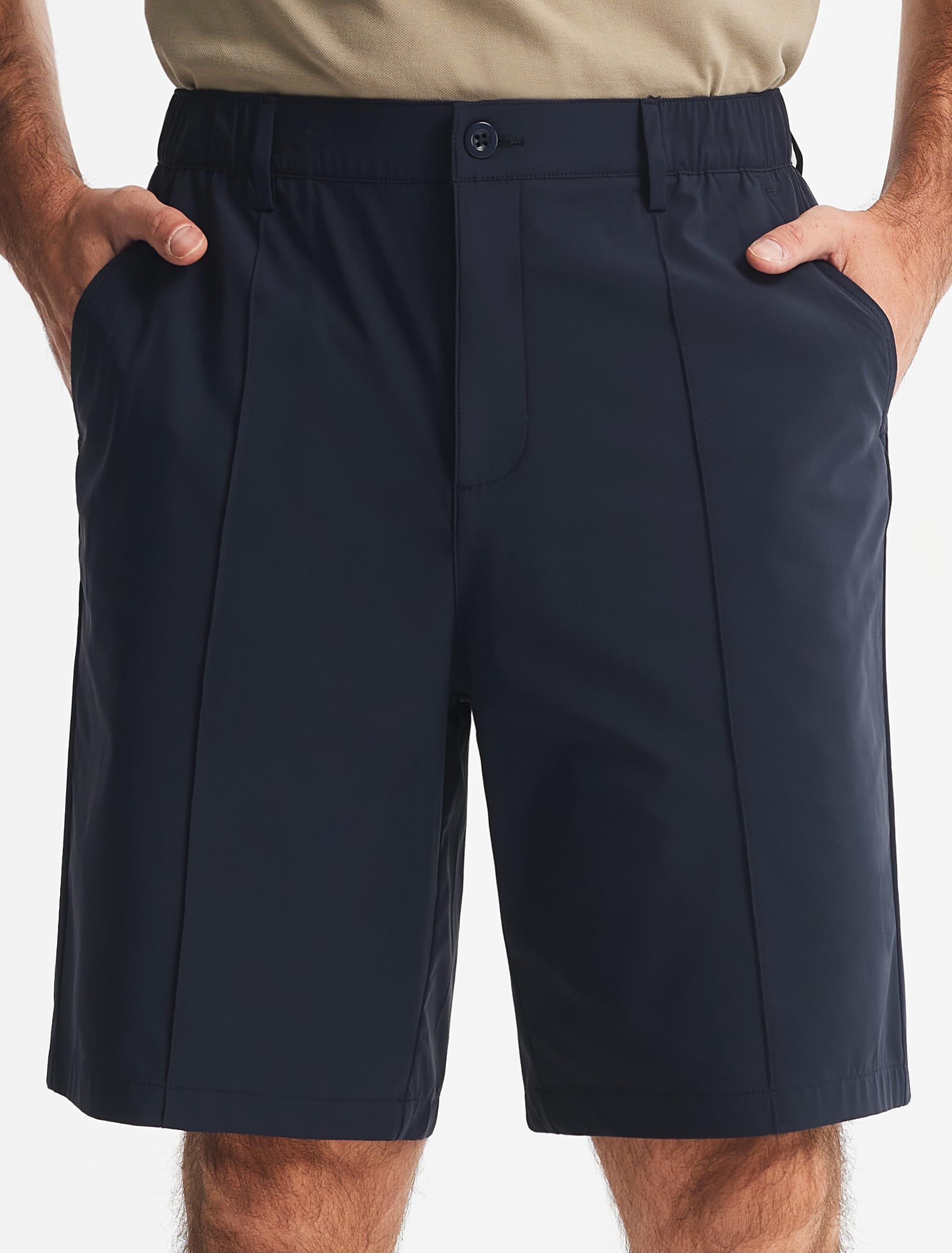 Men's Classic Fit 9" Golf Shorts Casual Summer Outfits | All Day Comfy, Stretch, Elastic Waist, Lightweight, Quick Dry Dress Travel Clothing