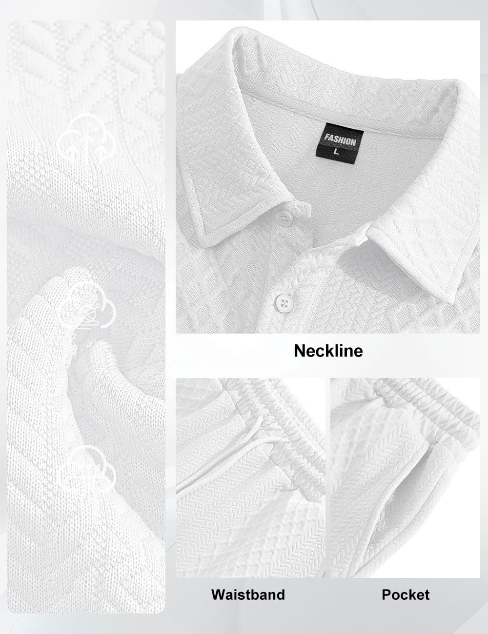 Men's 2 Pieces Outfits Casual Polo Shirt and Shorts Set Collar Athletic Jogging Summer Tracksuit