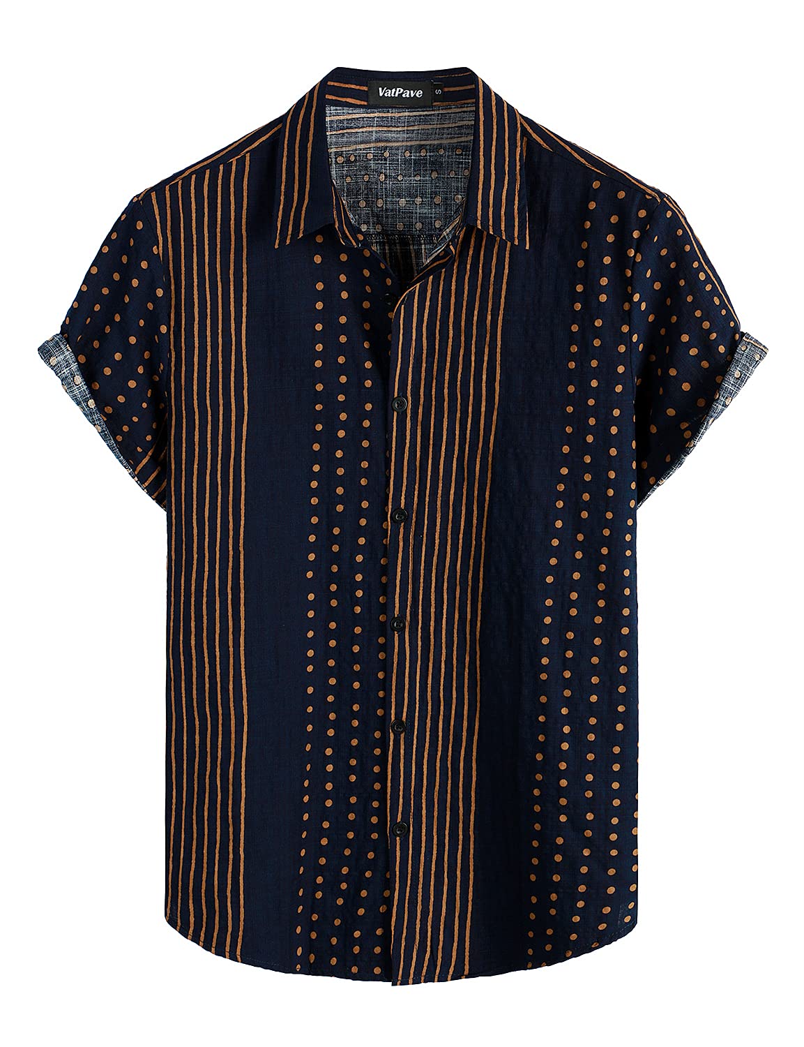 VATPAVE Mens Short Sleeve Button Down Shirts Summer Hawaiian Shirt | Casual Beach Resort Wear, Vintage, Floral Flower Tropical Print, Regular Fit, Holiday, Vacation, Country Concert