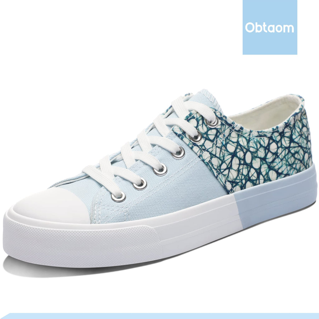 Obtaom Unisex Canvas Shoes Low Top Fashion Sneakers Slip on Walking Shoe