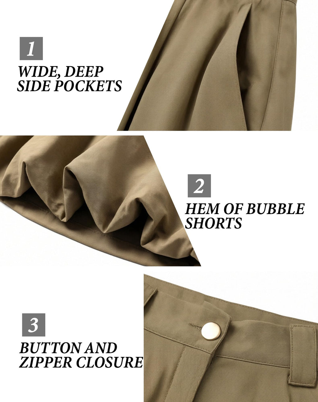 Women's Wide Leg Capri Pants Baggy Pleated Cropped Bubble Pants | High Waisted,with Pockets,Casual,Soft and Lightweight,Skirt Pants,Lantern Balloon Pants