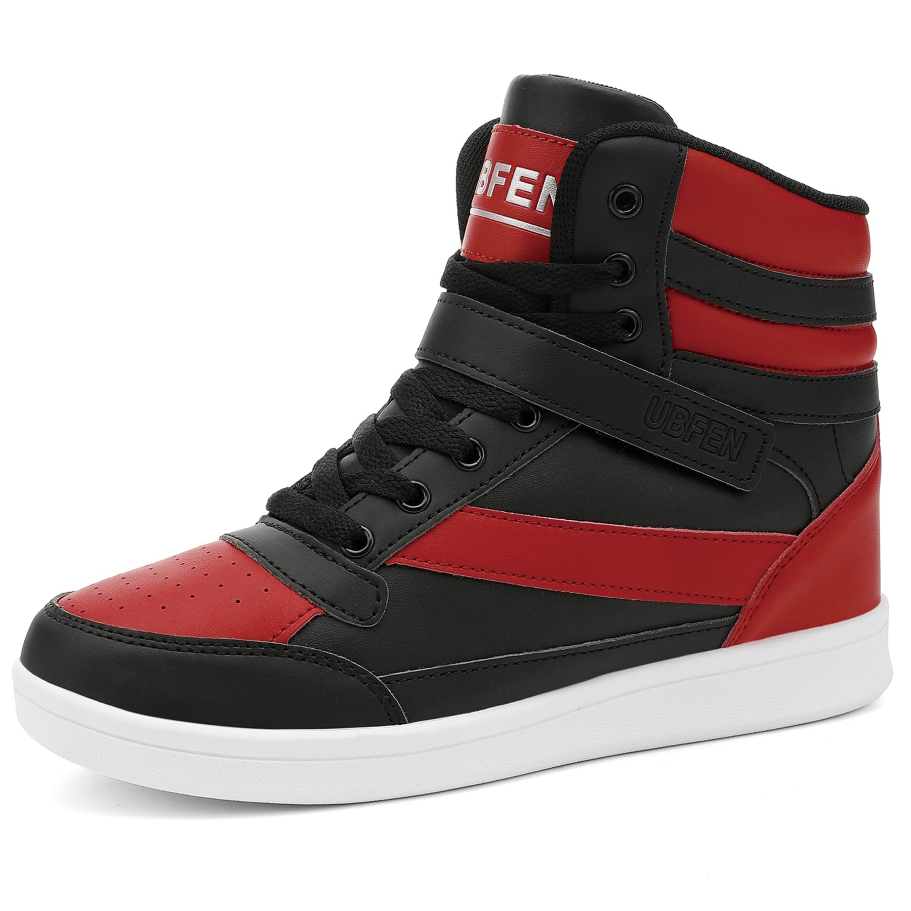 UBFEN Womens High Top Sneakers with Hidden Wedge Heel Ankle Support Boots | 2 Inch Height Increase, Retro Style, Comfortable, Platform, Suitable For Commuting, Shopping, Travel, Casual, Daily Wear