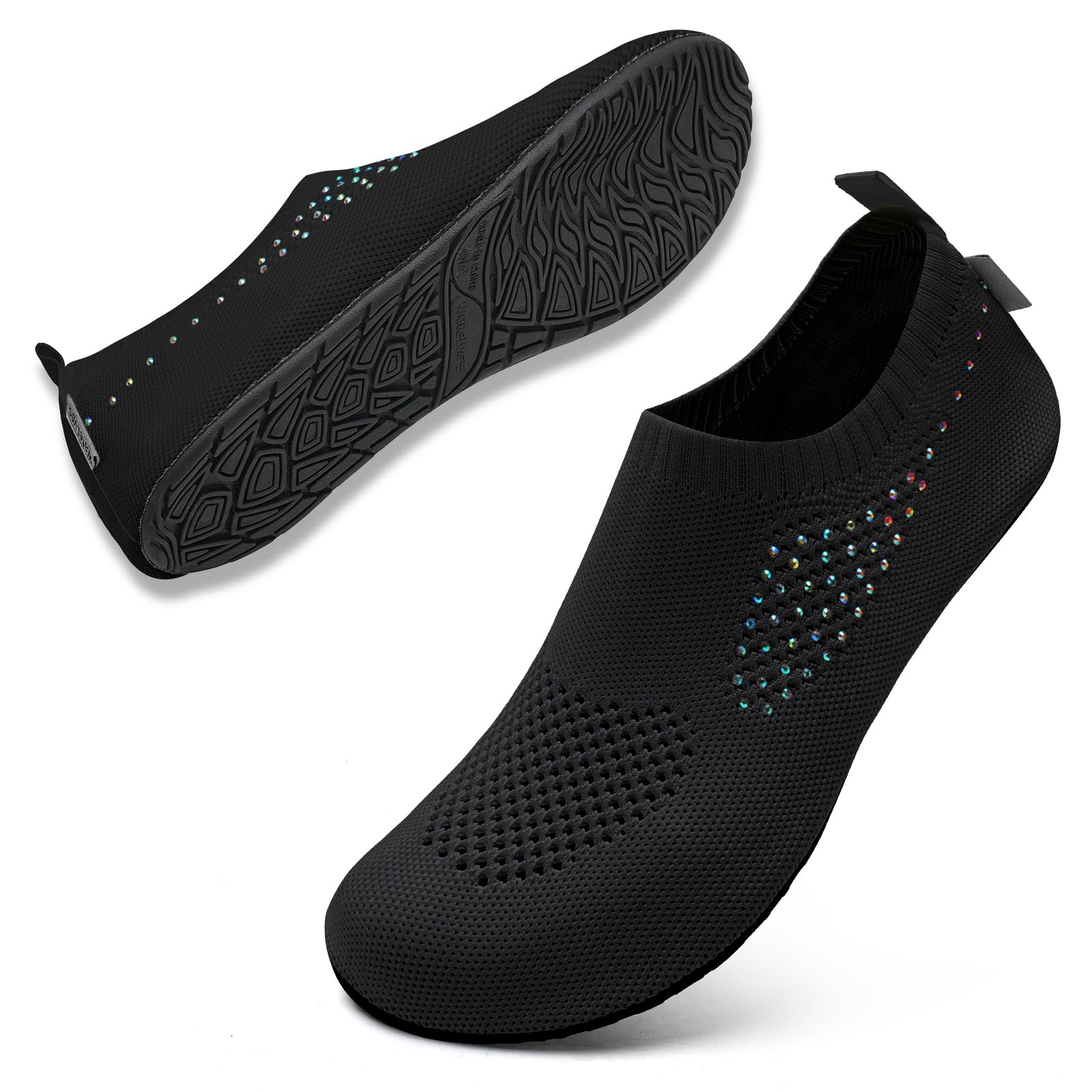 WateLves Womens Barefoot Water Shoes Travel House Slippers for Indoor and Outdoor Aqua Socks for Beach Swim Surf Yoga Dancing Camping Must Haves