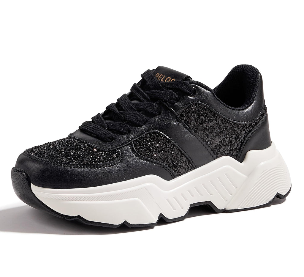 BELOS Women Platform Chunky Sneakers Fashion Dad Sneakers | Casual Lace Up Comfortable Lightweigt Walking Shoes