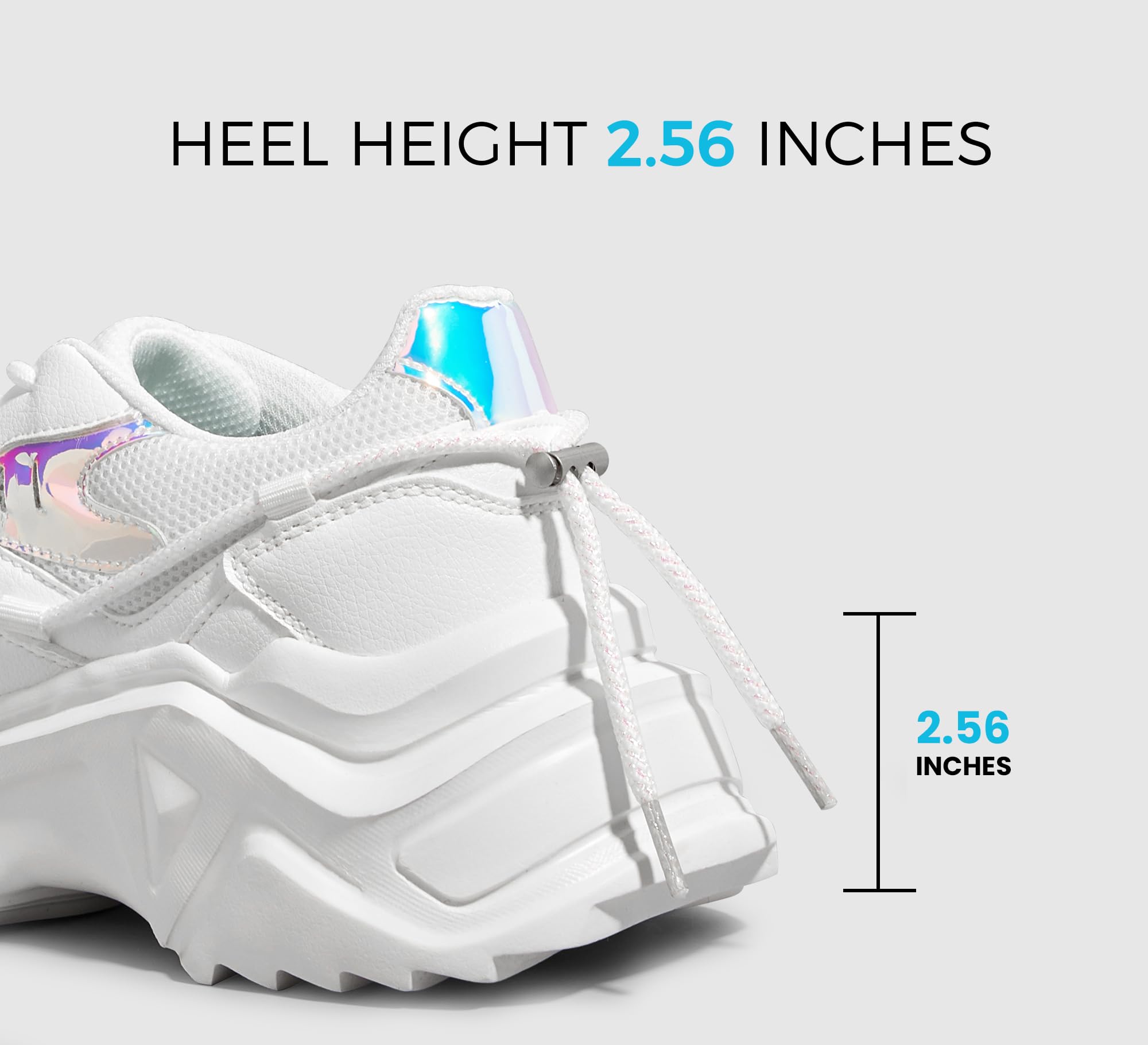 LUCKY STEP Women's Platform Fashion Chunky Dad Sneakers | Colorful | Retro Colorblock | Stylish Cute | Lace-Up Walking Shoes | Anti-Slip