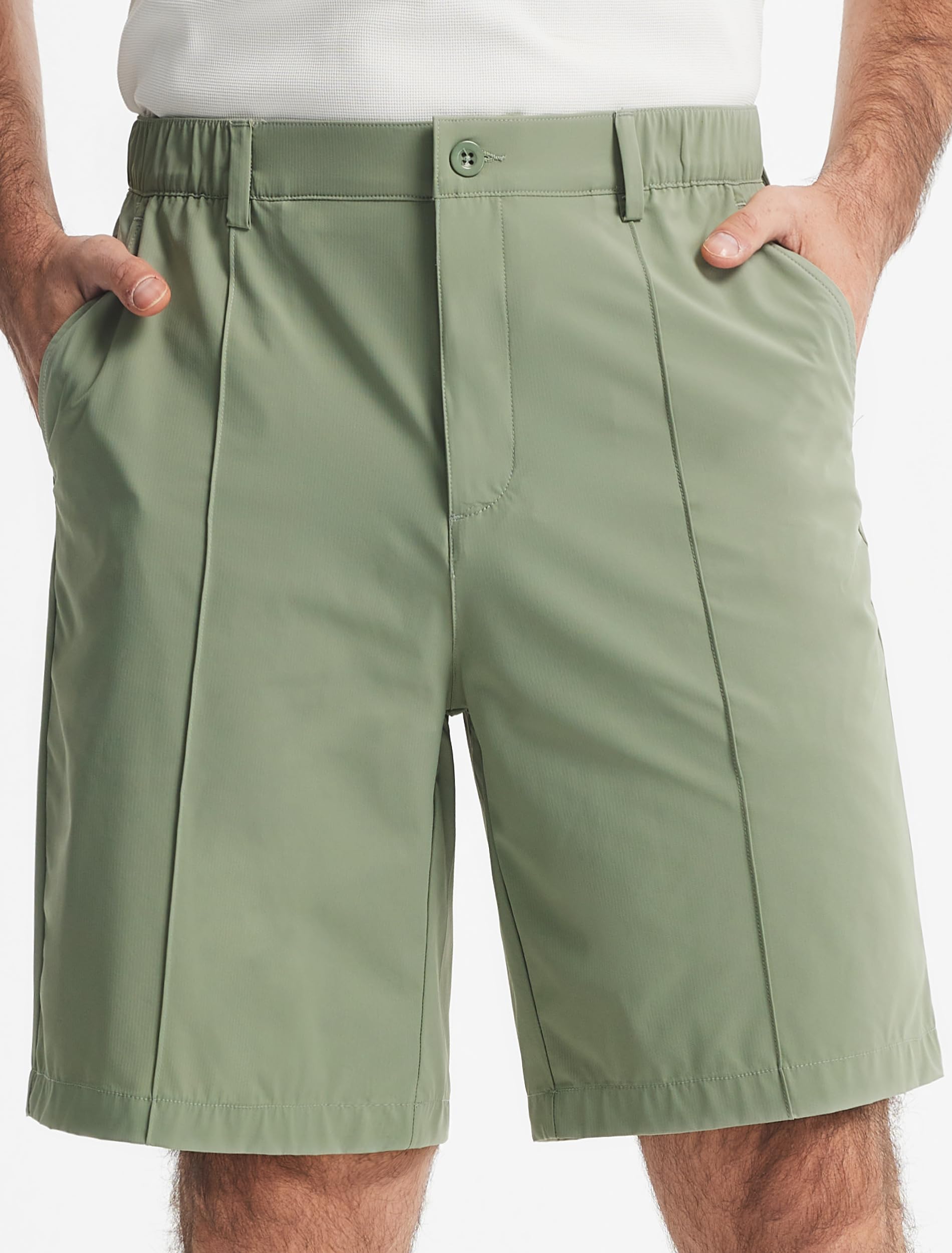 Men's Classic Fit 9" Golf Shorts Casual Summer Outfits | All Day Comfy, Stretch, Elastic Waist, Lightweight, Quick Dry Dress Travel Clothing